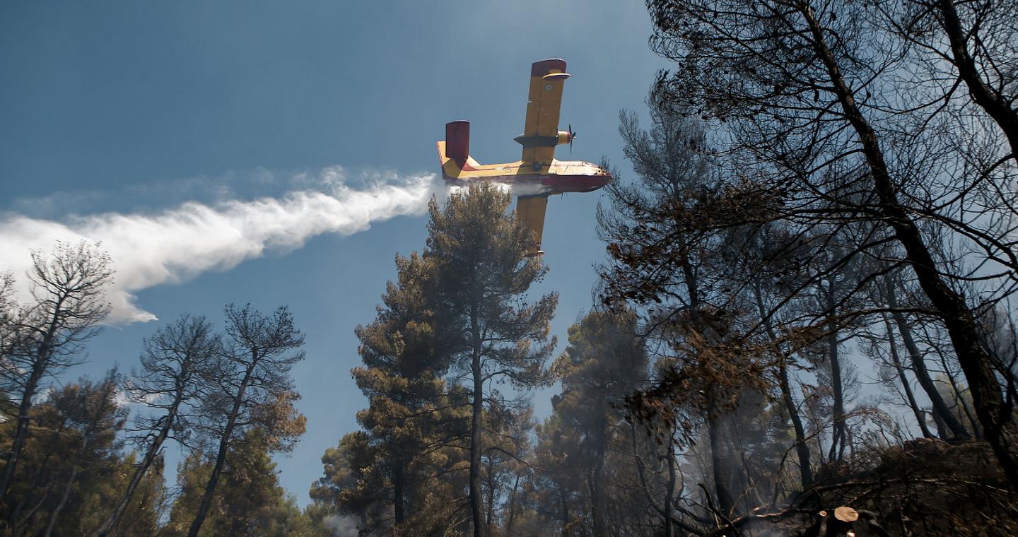 Καλύτερη η εικόνα της φωτιάς στη Λαγόμανδρα Χαλκιδικής
