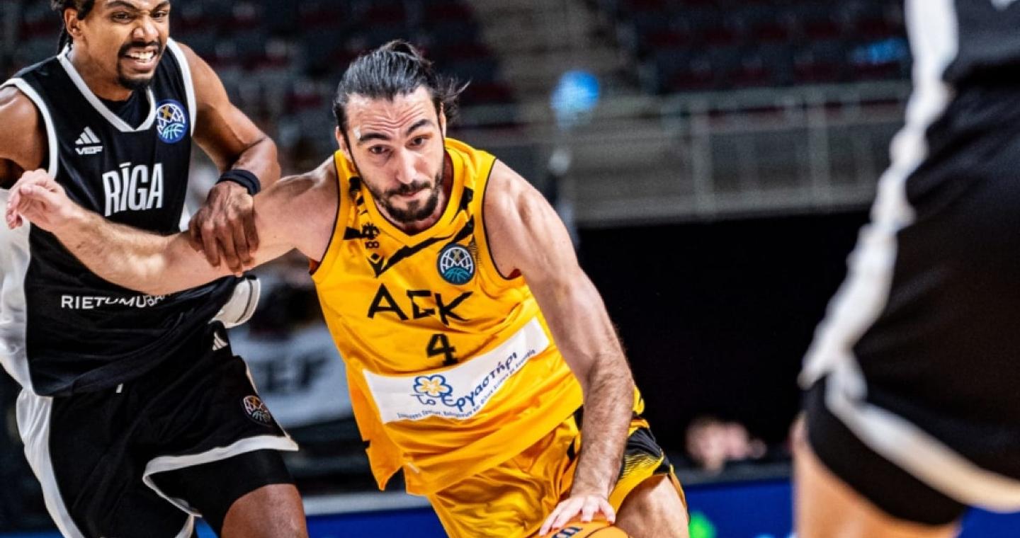 FIBA Champions League: Εύκολη νίκη για την ΑΕΚ στην πρεμιέρα, 53-69 τη Ρίγα στη Λετονία