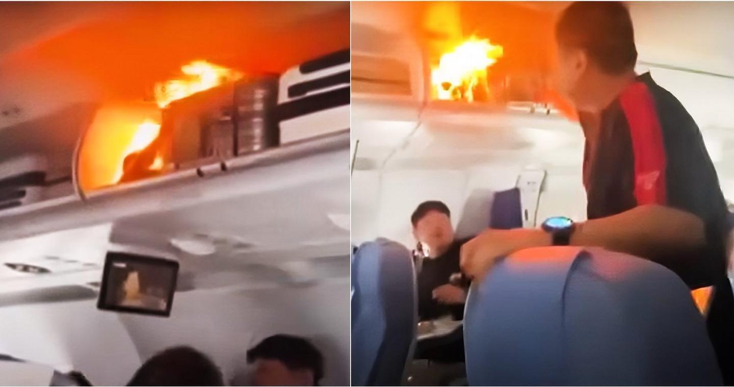 Βίντεο-σοκ από πτήση της Air China: Eξερράγη μπαταρία λιθίου μέσα στην καμπίνα αεροπλάνου, έντρομοι οι επιβάτες