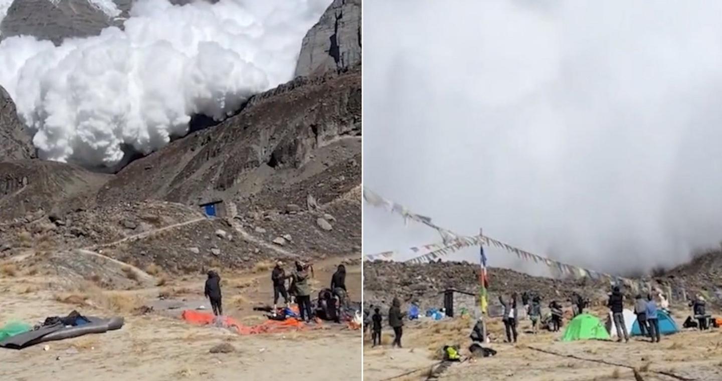 Βίντεο-σοκ: Η στιγμή που χιονοστιβάδα κατεβαίνει με ορμή ένα από τα ψηλότερα βουνά στον κόσμο -Σάστισαν οι ορειβάτες