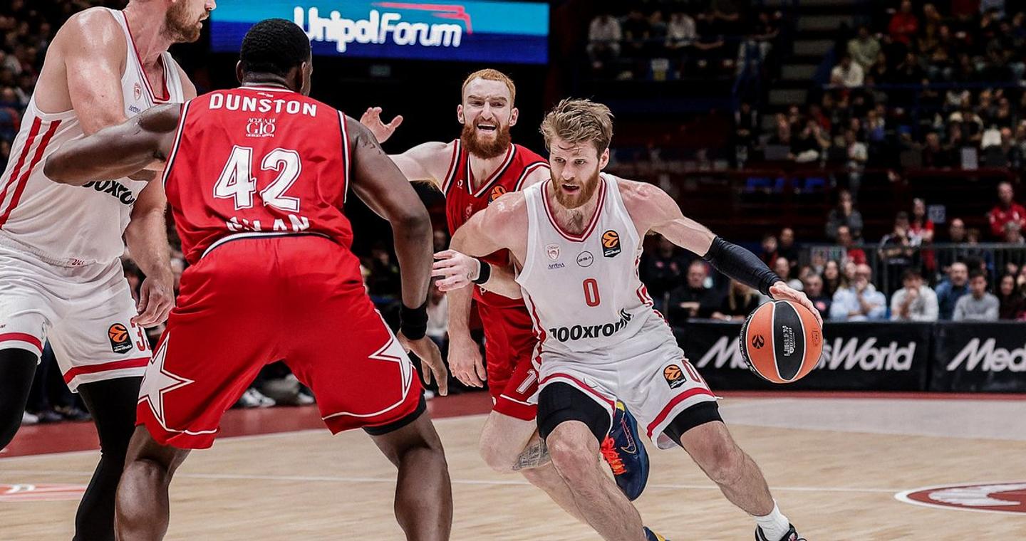 Euroleague: Σε ματς-θρίλερ η Αρμάνι Μιλάνο νίκησε τον Ολυμπιακό με 88-87