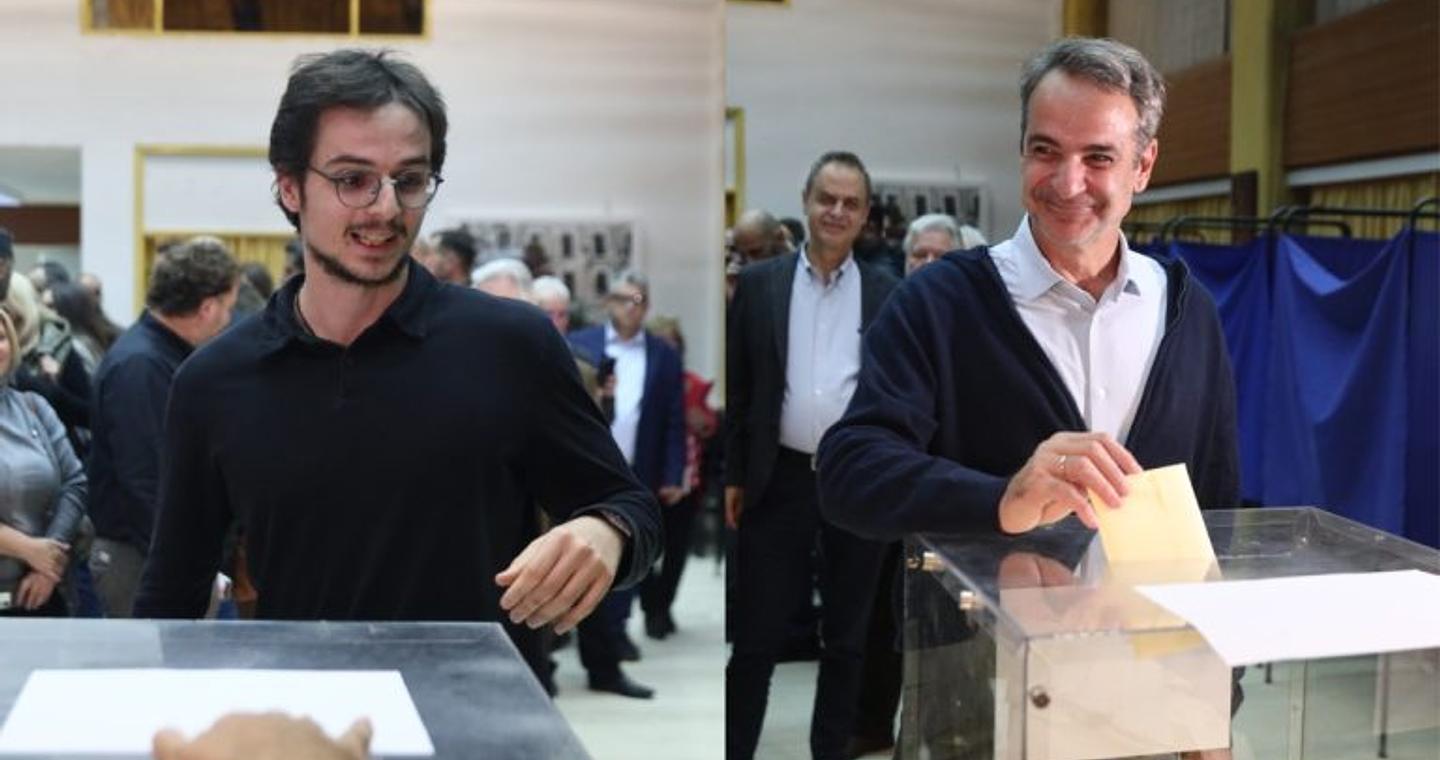 Εκλογές ΝΔ: Μαζί με τον γιο του ψήφισε ο Κυριάκος Μητσοτάκης – «Η μόνη παράταξη που εγγυάται προκοπή και ασφάλεια»
