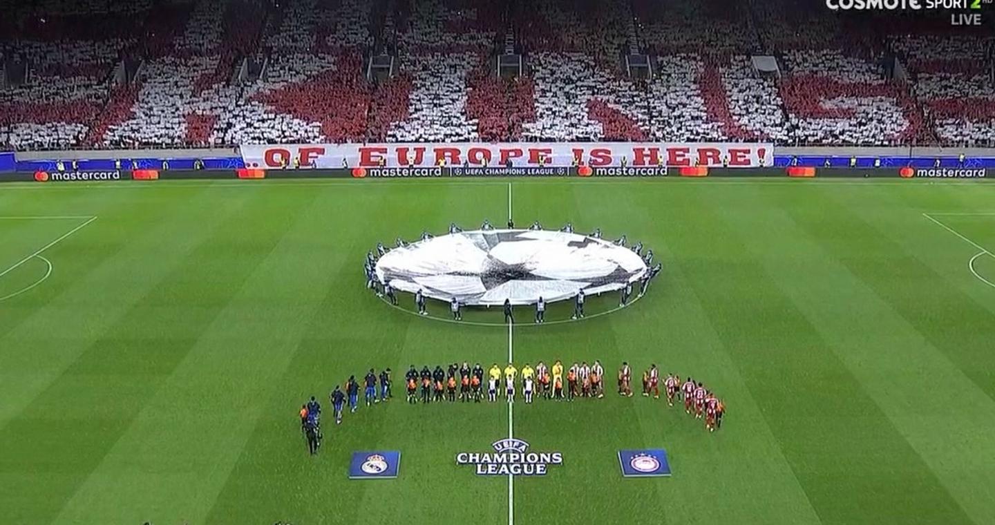 Ολυμπιακός – Ρεάλ Μαδρίτης: Εκπληκτικό κορεό για τον «βασιλιά της Ευρώπης»