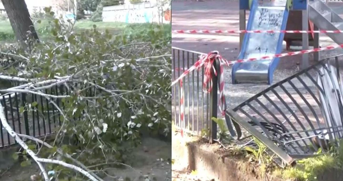 Δέντρο έπεσε σε παιδική χαρά στο Χαϊδάρι
