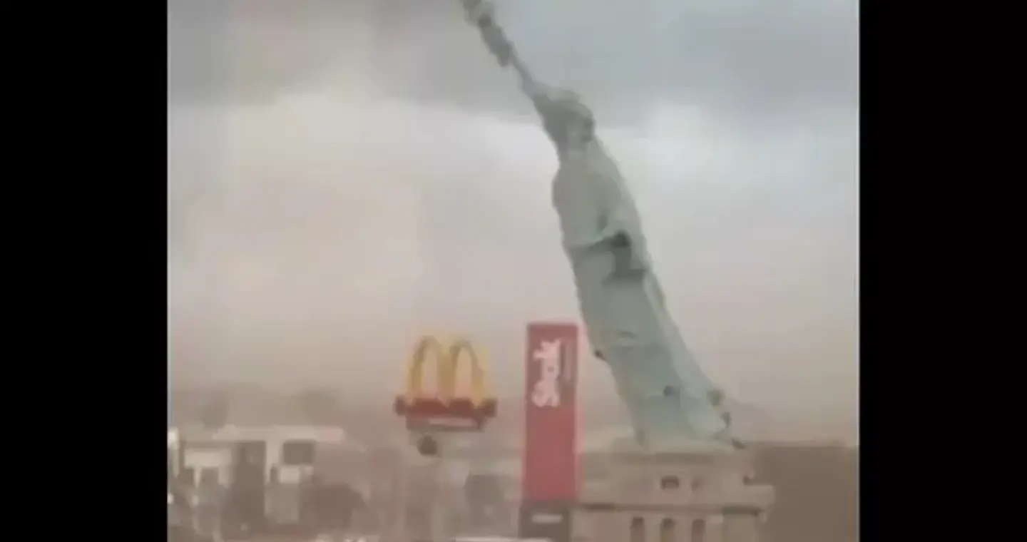 Σκηνές Χόλιγουντ στη Βραζιλία: Κατέρρευσε το… “Άγαλμα της Ελευθερίας”