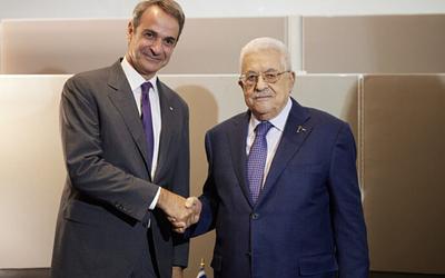 Μητσοτάκης σε Αμπάς: Δέσμευση Ελλάδας για ειρήνη στη Γάζα