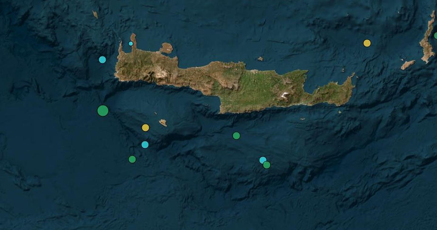 Σεισμός 4,2 Ρίχτερ νότια της Κρήτης
