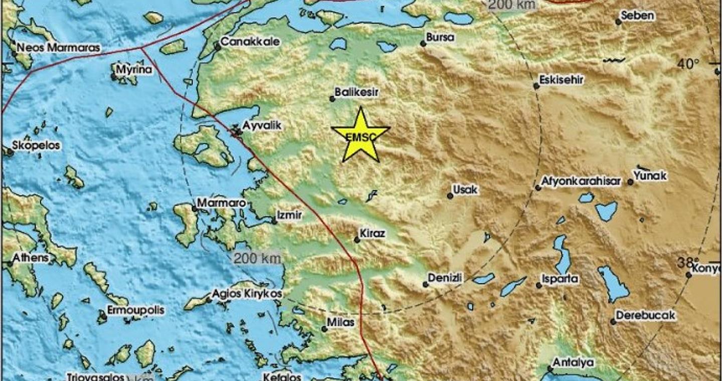 Τριπλός μετασεισμός στο Μπαλίκεσιρ της δυτικής Τουρκίας – 4,8 Ρίχτερ η ισχυρότερη δόνηση