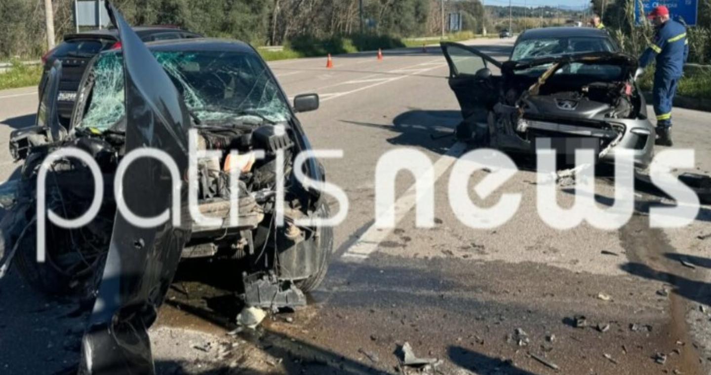 Πύργος: Σφοδρό τροχαίο με 4 τραυματίες στον κόμβο Ολυμπίων