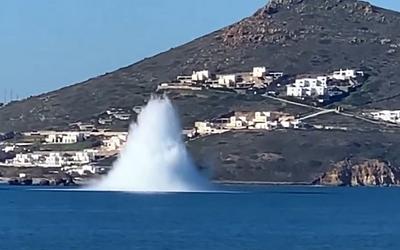 Επιχείρηση στη Νάξο: Η στιγμή που το Πολεμικό Ναυτικό εξουδετέρωσε παλιά νάρκη