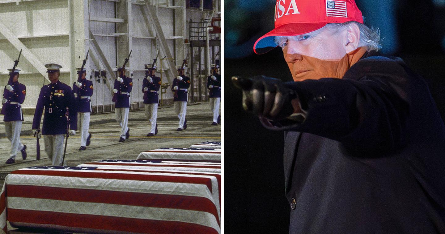 Τα σκεπασμένα φέρετρα με την αμερικανική σημαία αναδιαμορφώνουν το πολιτικό τοπίο για τον Ντόναλντ Τραμπ