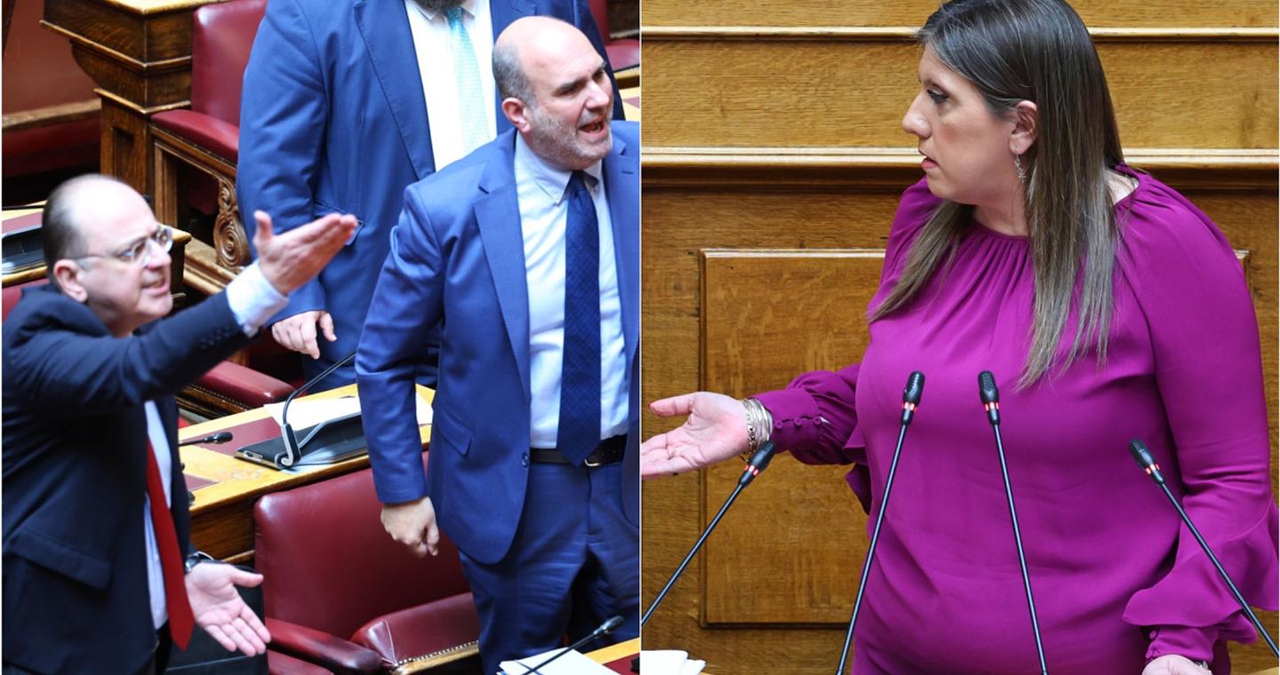 Χαμός στη Βουλή με Κωνσταντοπούλου - Λαζαρίδη - Μαρκόπουλο: «Τραμπούκος, γυμνοσάλιαγκας» - «Είστε χυδαία»