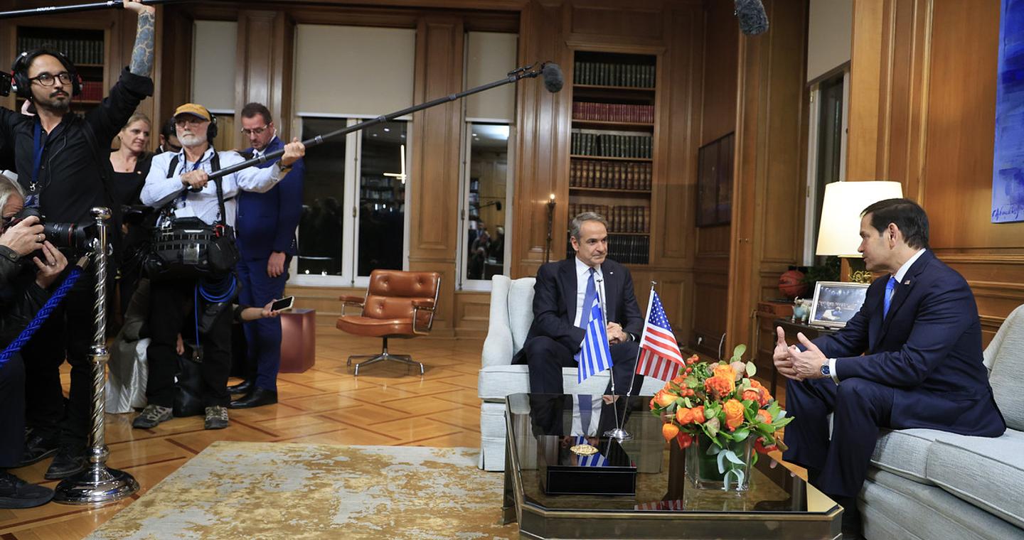 Κ. Μητσοτάκης σε Μάρκο Ρούμπιο στο Μαξίμου: «Οι σχέσεις Ελλάδας και ΗΠΑ στο υψηλότερο επίπεδο όλων των εποχών»