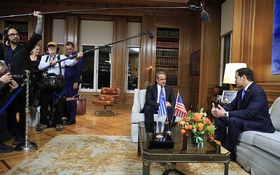 Ιστορική συνάντηση Μητσοτάκη και Ρούμπιο στο Μαξίμου