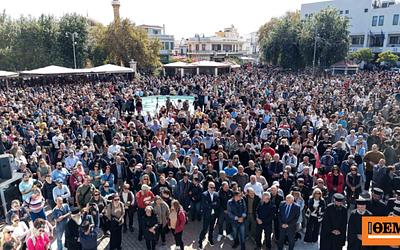 Χίος εξεγέρθηκε: Μαζικές κινητοποιήσεις εναντίον τετραμήνου κλεισμού αεροδρομίου